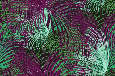 Kusursuz çiçek desenli renkli tasarım. Suluboya tropikal palmiye pürüzsüz desen bırakır.