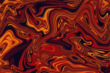 Soyut mermer doku arkaplanı. Moda akışkan sanat tasarımı. Turuncu, kırmızı, sarı ve siyah renkli modern duvar kağıtları.