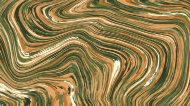 Modern renkli akış posteri. Askeri arka planda dalga sıvısı şekli. Tasarım projen için sanat tasarımı. Vektör illüstrasyonu EPS10.