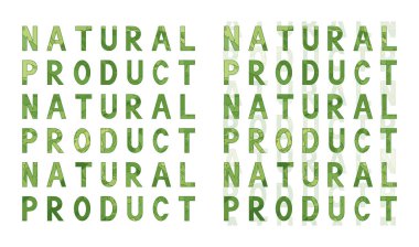 Doğal ürün metin dokusu. Arka planda iz yok. Sağlıklı gıda etiketi. Vektör.