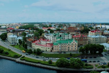 Kuşbakışı Vyborg Castle gözlem güverte.