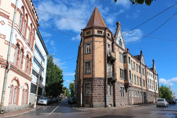 En las calles de Old Vyborg. Arquitectura . — Foto de Stock