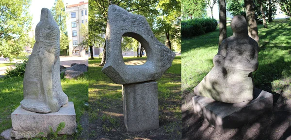 Skulpturen im Skulpturengarten in Wyborg. — Stockfoto