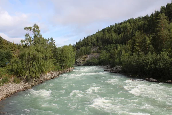 La rivière Sjoa près du camp de kayak de Sjoa. Norvège . — Photo