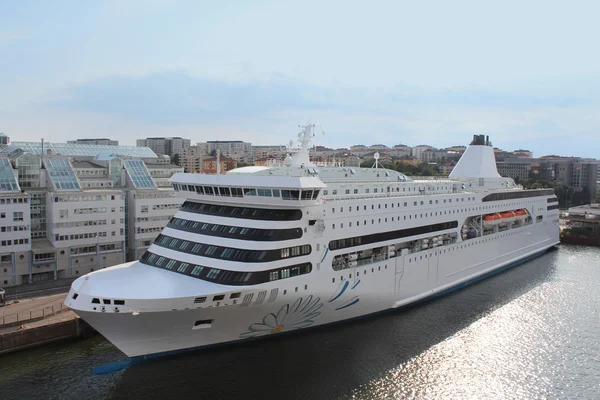 Fähre Victoria von silja line company im Stockholmer Hafen. — Stockfoto