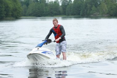 Eylem fotoğraf adam jetski.