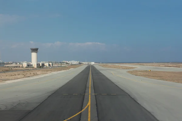 Runway. Aiport Larnaka, Cyprus. — Stock Photo, Image