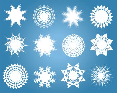 Kar taneleri. Kış saati.