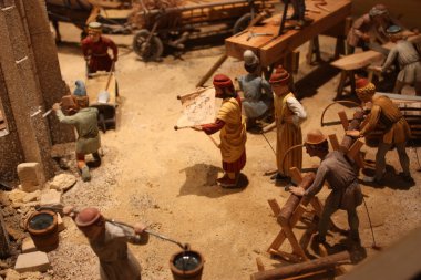 Modeli. İnşaat Mühendisliği iş ve antik zamanda insanlarda.