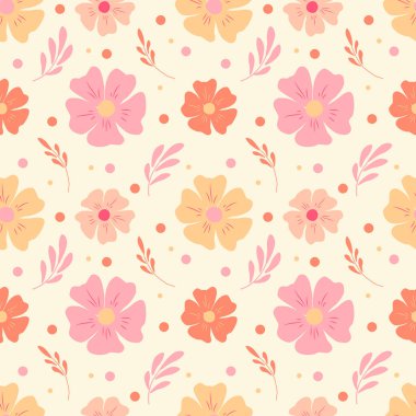  Açık arkaplanda pastel renklerle çizilmiş el çizimi çiçek süslemeleri olan hoş, pürüzsüz bir desen. Kumaş, giysi, ambalaj kağıdı, duvar kağıdı için. Kadınlar günü için, sevgililer günü için, düğün için