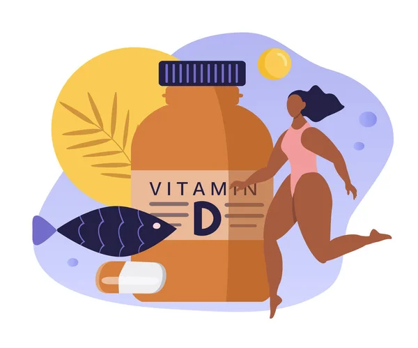 Illustrazione Disegnata Mano Vettore Sul Tema Delle Vitamine Integratori Alimentari — Vettoriale Stock