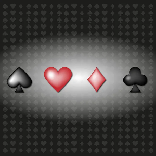 Fondo Del Casino Cartas Sobre Fondo Oscuro Apuestas Casino Vegas — Vector de stock