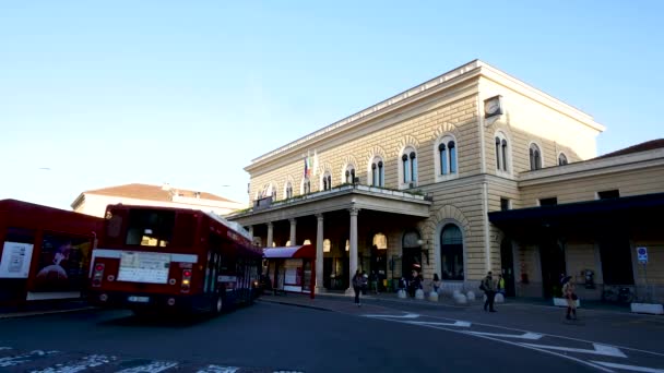 Bologna Italy Railway Station Medaglie Oro Square — Stock Video