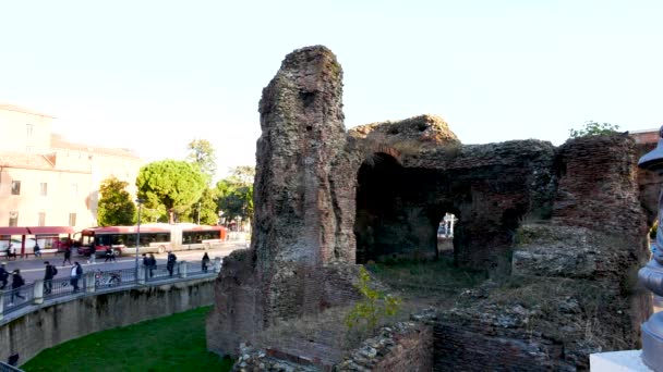 Bologna Italië Ruïne Van Kasteel Galliera Kasteel Settembre — Stockvideo