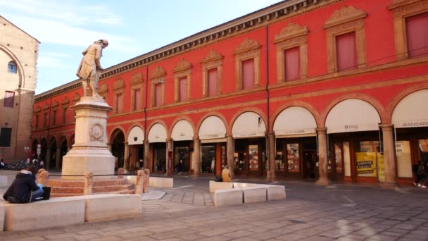 Bologna Italy View Galvani Square — Stock Video