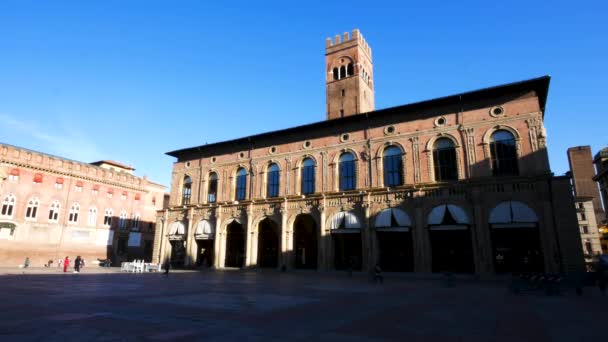 Bolonia Włochy Widok Pałac Podest — Wideo stockowe