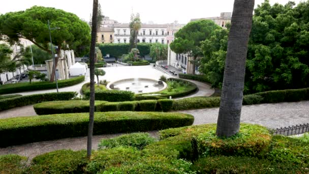 カターニア イタリア ベリーニ庭園の中の景色 — ストック動画