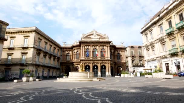 Catania Italia Piazza Vincenzo Belini — Video Stock