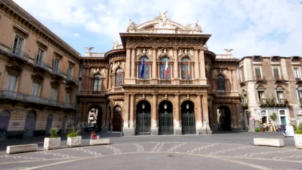 Catania Italia Teatro Massimo Bellini — Vídeos de Stock