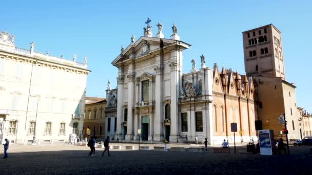 Mantua Italia Vista Catedral San Pedro Pablo — Vídeos de Stock