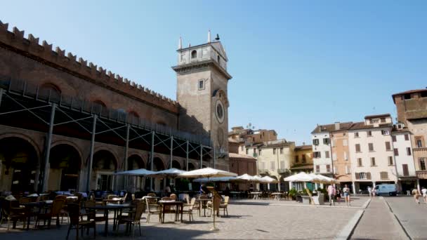 Mantua Italien Blick Auf Den Platz Erbe Und Den Palast — Stockvideo