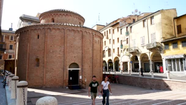 Mantua Italy View Rotonda Saint Lorenzo Ancient Church — Stock Video