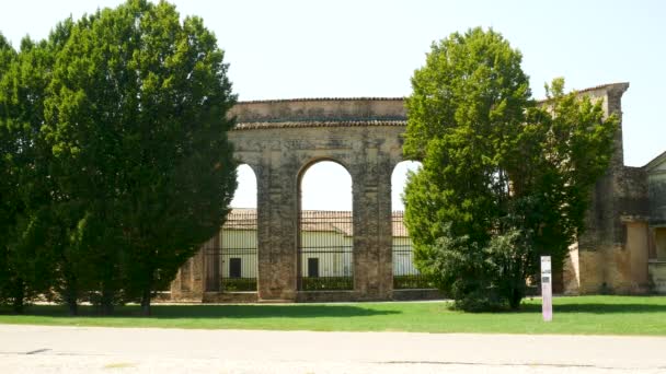 Mantua Italia Las Arcadas Exteriores Del Palace — Vídeos de Stock