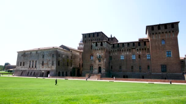 Mantua Italien Die Hauptfassade Des Schlosses Saint George — Stockvideo