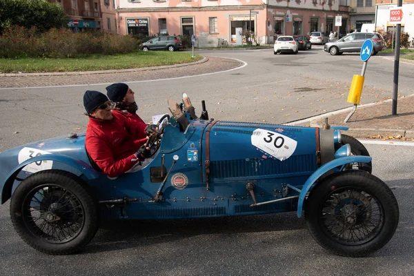 Piacenza Italia 1000 Miglia Coche Carreras Histórico Bugatti T37A 1927 — Foto de Stock