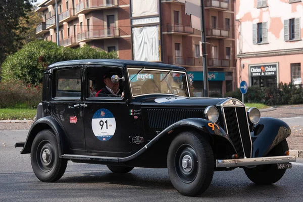 Piacenza Olaszország 1000 Miglia Történelmi Versenyautó Lancia Augusta 1934 — Stock Fotó