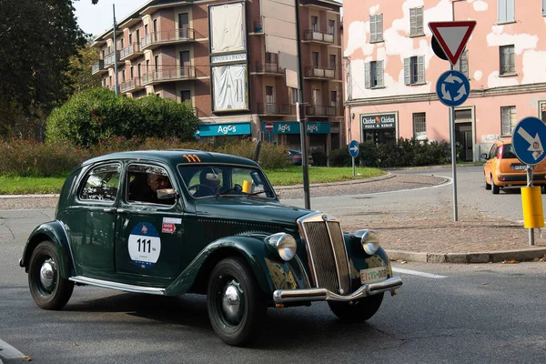 Piacenza Olaszország 1000 Miglia Történelmi Autóverseny Lancia Aprilia Berlina 1939 — Stock Fotó