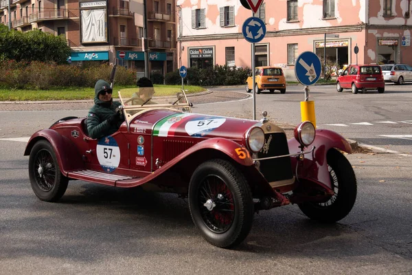 Piacenza Olaszország 1000 Miglia Történelmi Versenyautó Alfa Romeo 1930 — Stock Fotó