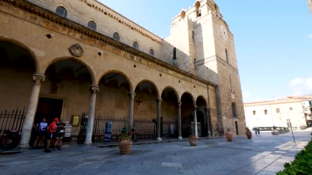 Monreale Itália Arcadas Catedral — Vídeo de Stock