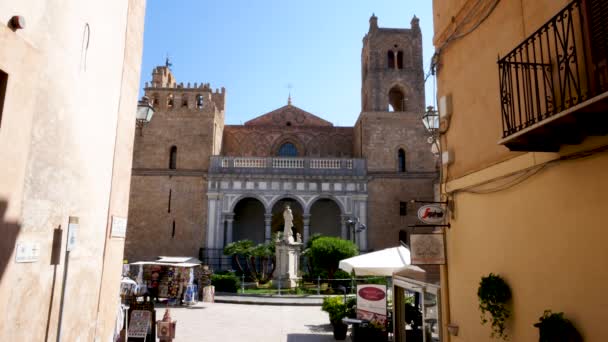 Monreale Italia Veduta Piazza Guglielmo — Video Stock