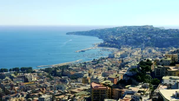 Неаполь Италия Пейзаж Города Залив Бельведере — стоковое видео