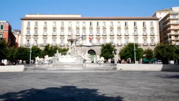 Neapol Itálie Pohled Radnici Paláce Svatého Giacoma — Stock video