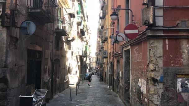 Neapol Włochy Typowym Zaułku Historycznego Centrum — Wideo stockowe