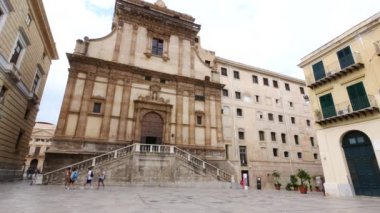 Palermo, İtalya, Saint Caterina d 'Alessandria Kilisesi manzarası