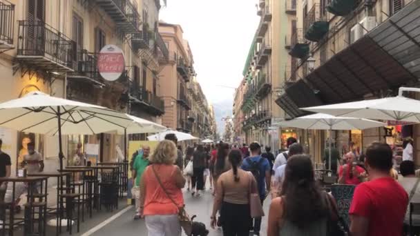 Palermo Italia Vista Calle Comercial Maqueda — Vídeo de stock