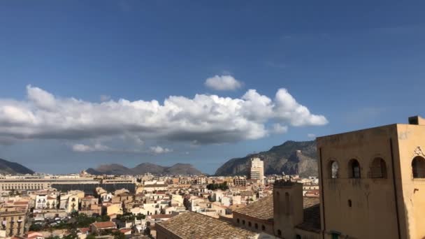 Palermo Włochy Rondel Miasta Dachu Katedry — Wideo stockowe