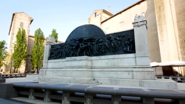 Parma Itália Altar Giuseppe Verdi Monumento — Vídeo de Stock