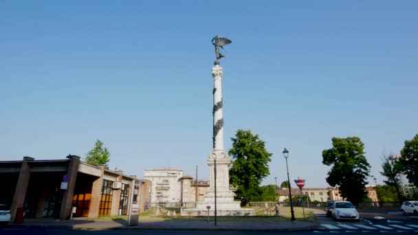 Parma Italië Het Victory Monument — Stockvideo