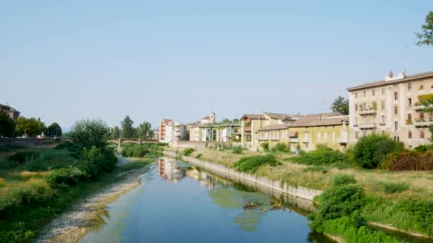 Parma Italië Uitzicht Rivier Parma — Stockvideo