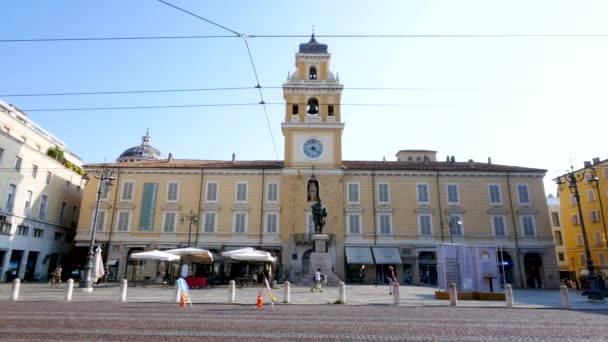 Parma Italy View Governor Palace — Stock Video