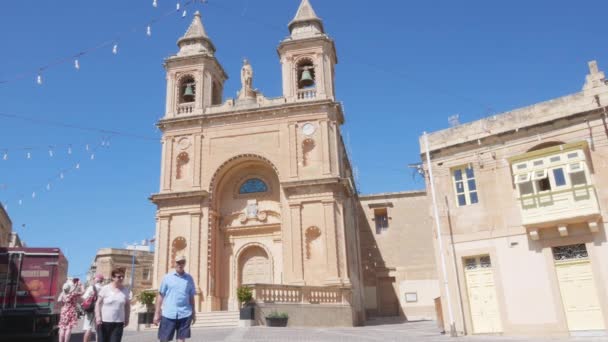 Marsaxlokk Malta Pompei Kilisesi — Stok video