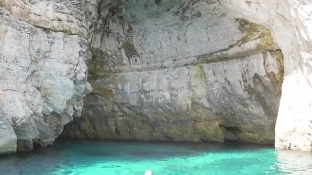 Qredi Malta Segeln Der Blauen Grottenhöhle — Stockvideo