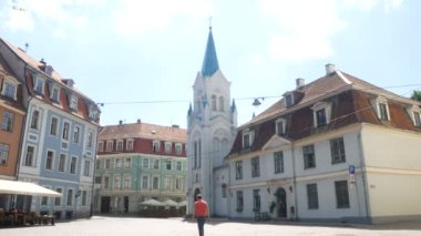 Riga, Letonya, Kederli Leydimiz Katolik Kilise Kulesi