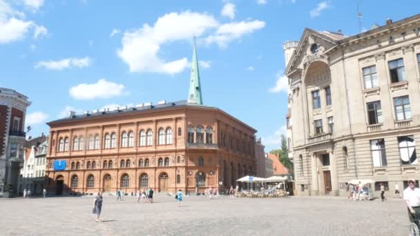 Riga Letonia Vista Plaza Catedral — Vídeo de stock