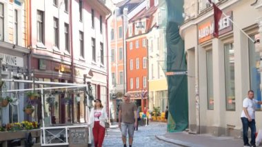 Riga, Letonya, Marstalu Caddesi manzarası