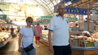 Riga, Letonya, Merkez Pazarı 'nın içinde.